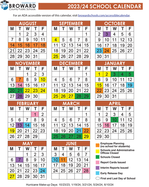 2024 To 2024 Broward School Calendar Wren Amberly